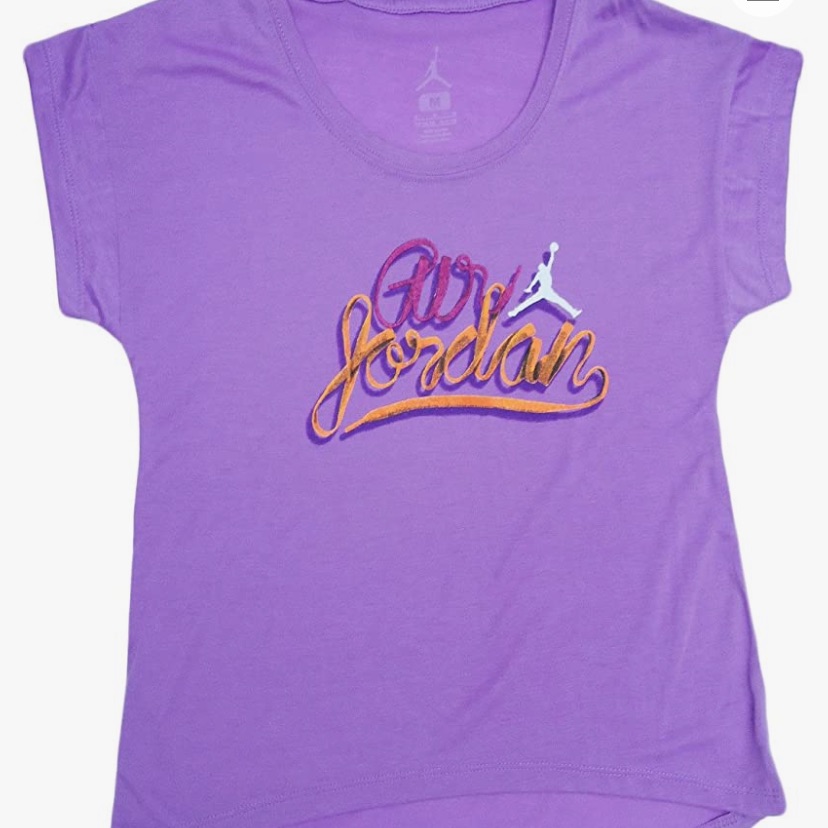 Girls Atomic Purple Air Jordan Tee192